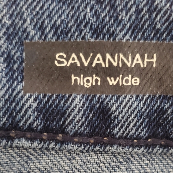 MODERN AMERICAN Denim Walking Shorts Pre-washed SAVANNAH High Wide Rhiannon 30 - Picture 10 of 11